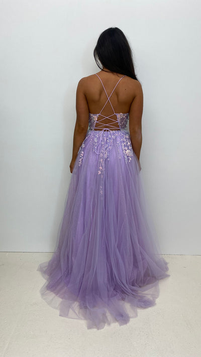 Lilac Sparkle Corset Ball Gown