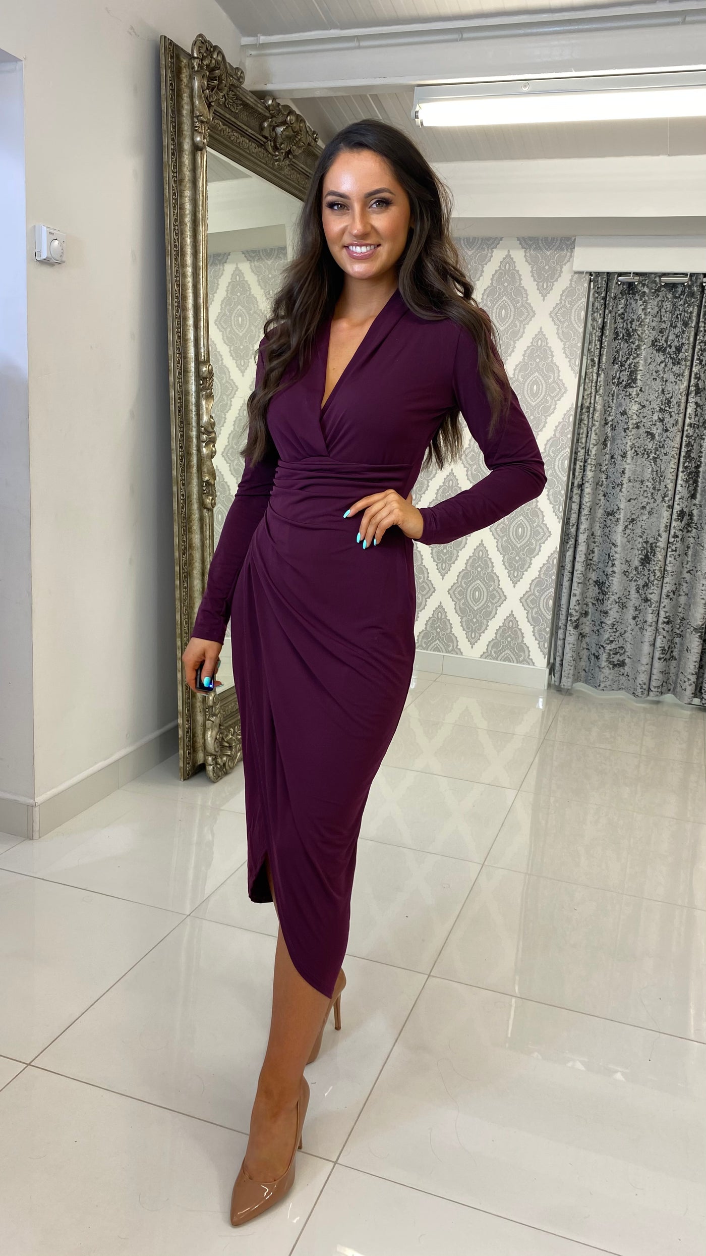 Violet Midi Ruched Dress